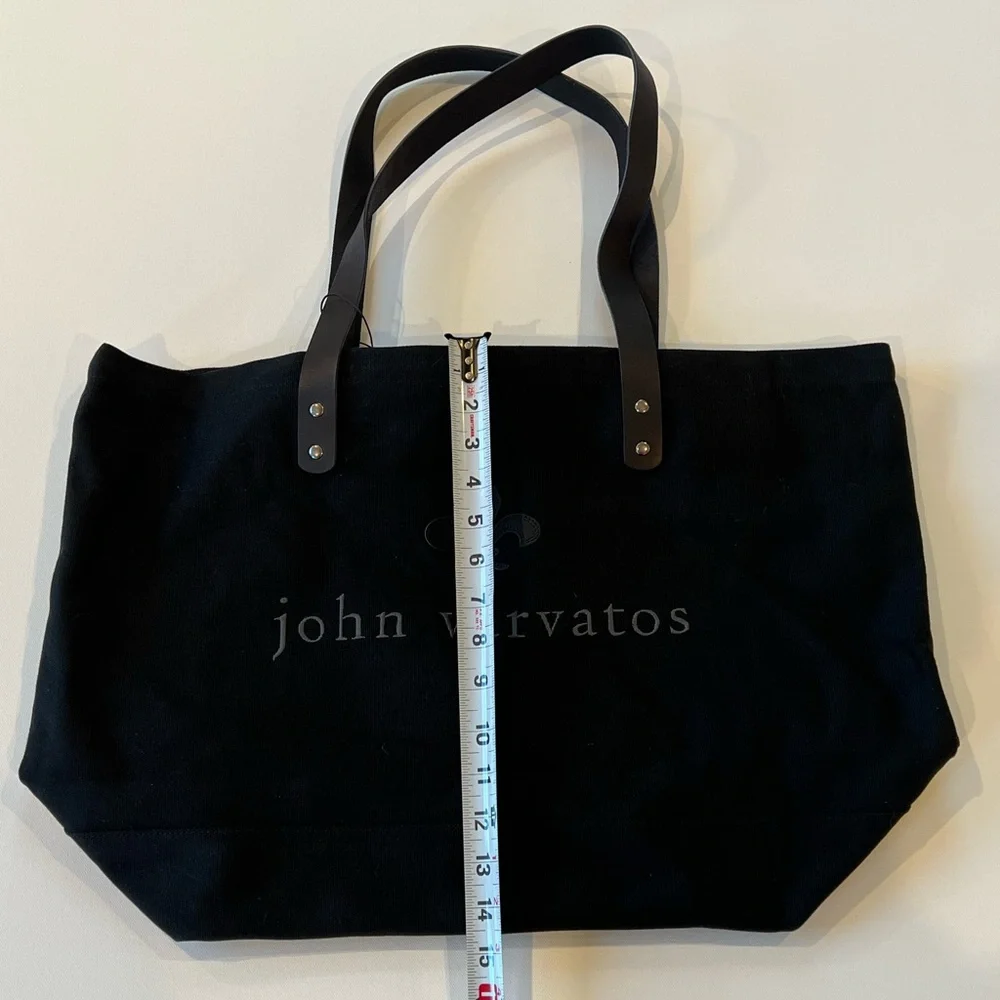 John Varvatos Black Canvas Tote